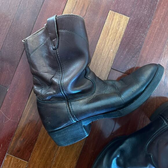 Durango Leather Boots Dark Brown Men’s 10D Western Cowboy Rodeo Horse Outdoor